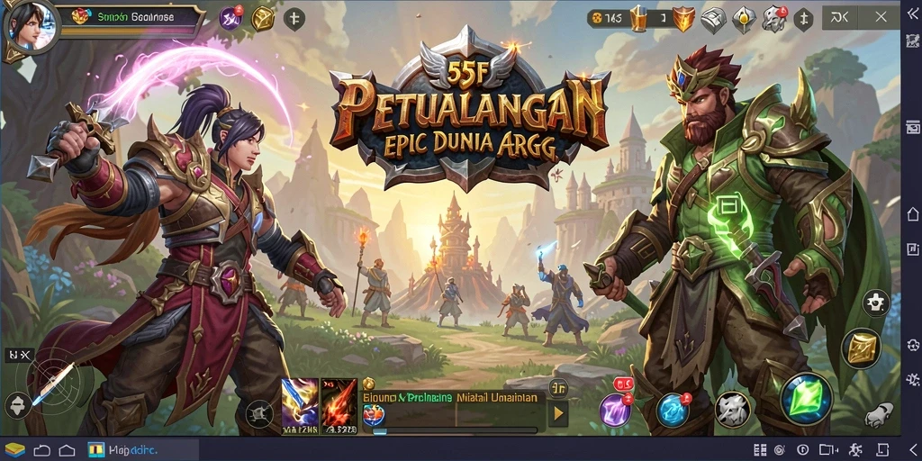 Screenshot menunjukkan gameplay aksi yang mendebarkan dalam 555F.