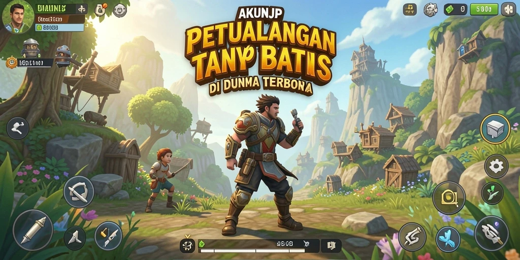 Screenshot gameplay menunjukkan petualangan seru di dunia terbuka.