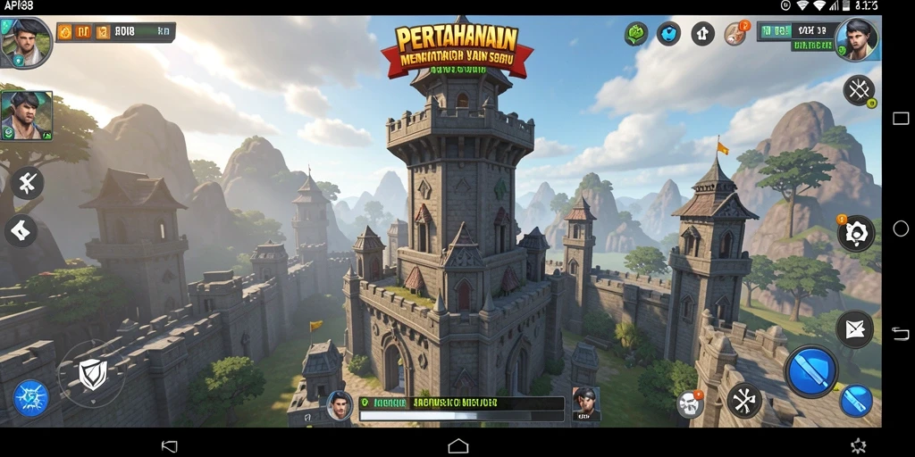 Gameplay menegangkan saat mempertahankan menara dari serangan musuh.