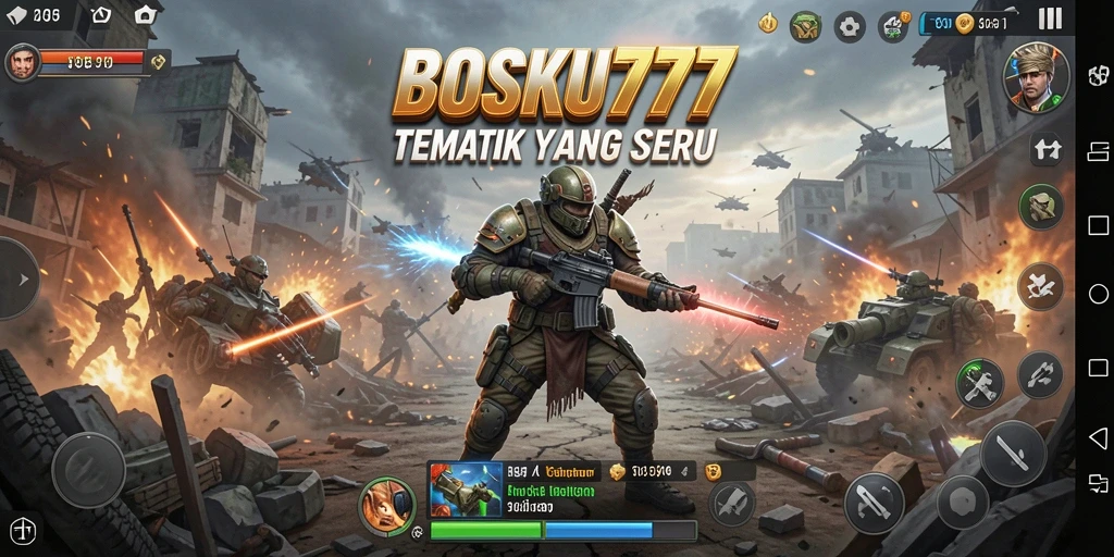Tangkapan layar menunjukkan aksi seru dalam gameplay BOSKU777.