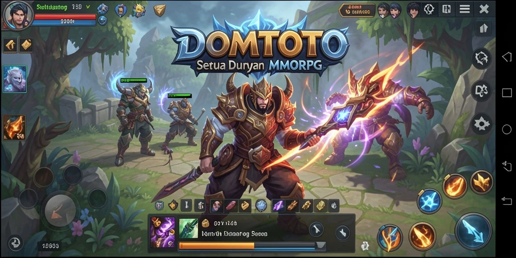Gameplay seru DOMTOTO menampilkan pertarungan epik dalam dunia MMORPG.