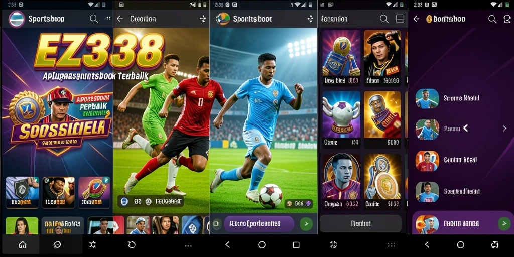 Tampilan gameplay EZ338 yang menampilkan berbagai pilihan taruhan olahraga.