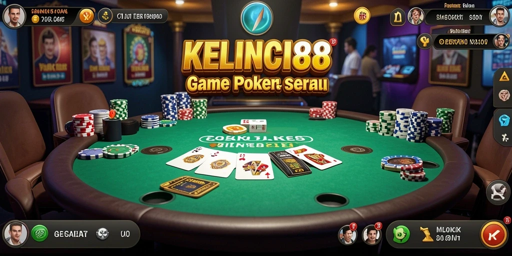 Tampilan gameplay Poker yang mendebarkan di KELINCI88.