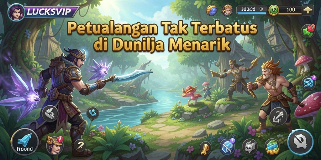 Tampilan gameplay seru di LUCKSVIP saat menjelajahi dunia petualangan.