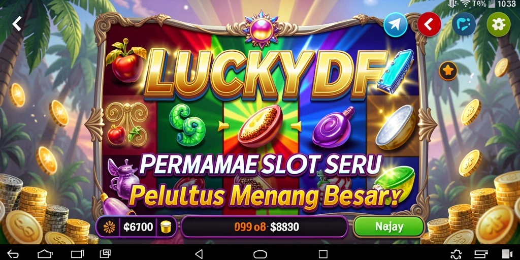 Screenshot gameplay LUCKYDF dengan tampilan grafis menawan.