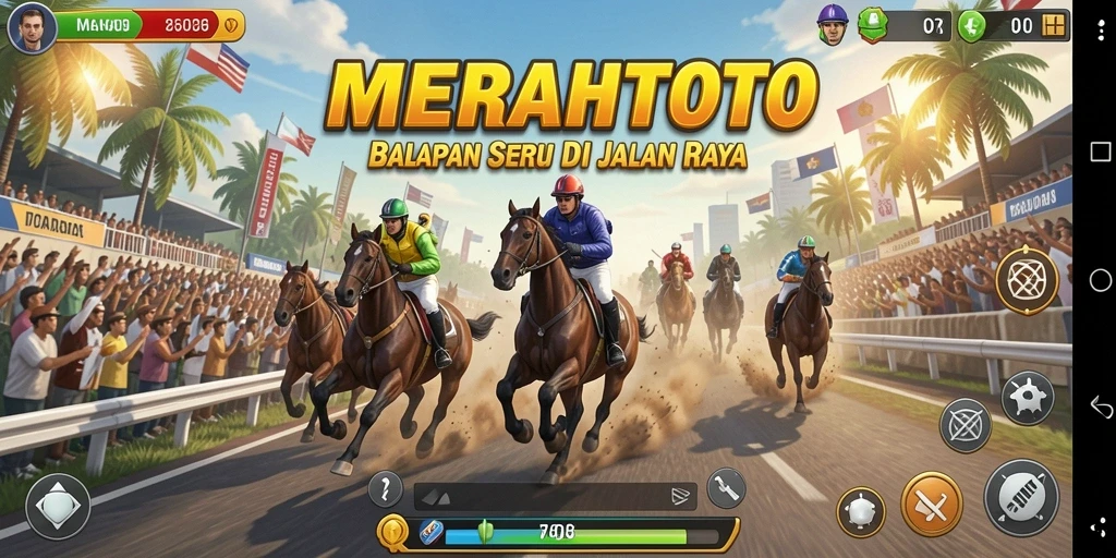 Tampilan gameplay balapan seru di MERAHTOTO.