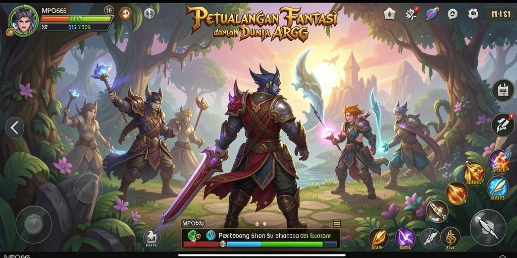 Screenshot gameplay MPO666 menampilkan pertarungan seru dan grafis menawan.