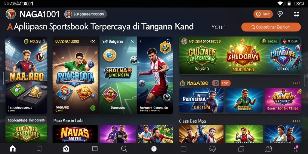 Tangkapan layar gameplay NAGA1001 saat memasang taruhan olahraga.