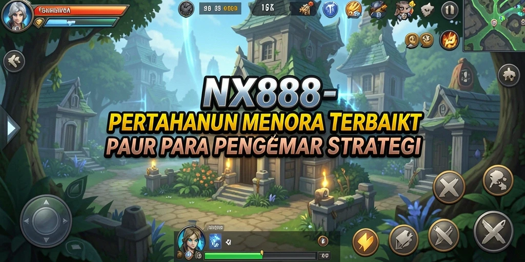 Tangkapan layar gameplay NX888 dengan aksi seru Tower Defense.