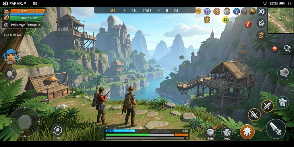 Screenshot gameplay PAKARJP menampilkan petualangan seru di dunia terbuka.