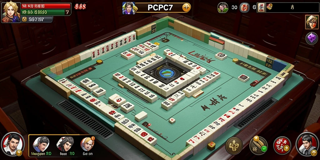 Screenshot utama PCPC7 dengan gameplay Mahjong yang menarik.