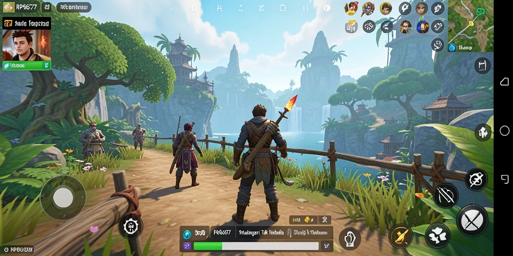 Tampilan gameplay yang menakjubkan dari RP6677 di dunia terbuka.