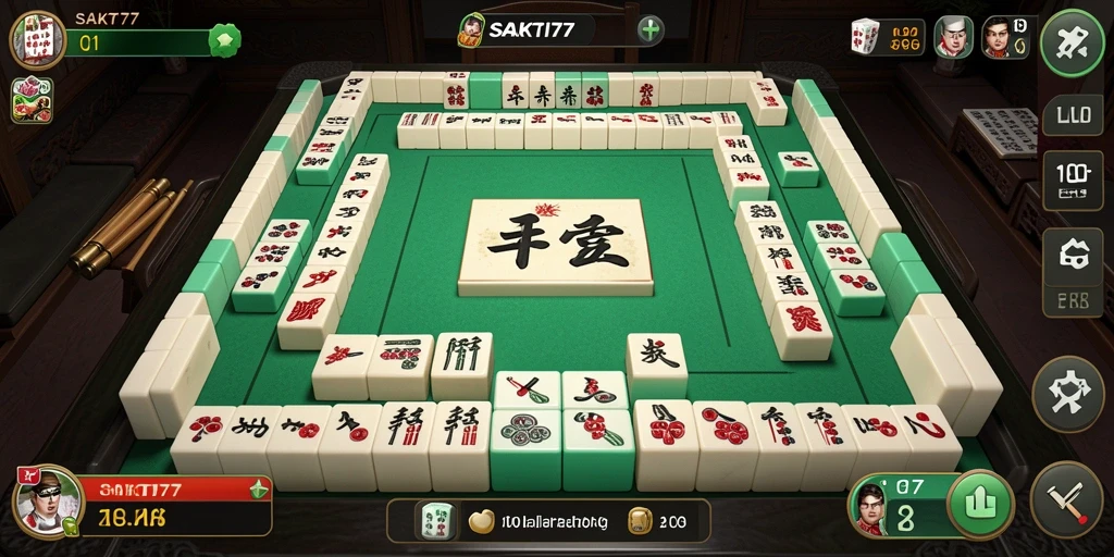 Screenshot gameplay SAKTI77 yang menampilkan keseruan bermain Mahjong.