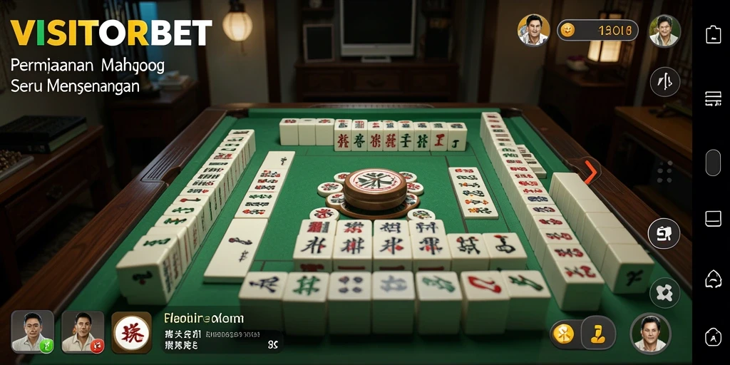 Screenshot game VISITORBET yang menampilkan gameplay Mahjong yang seru.